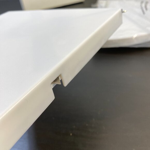 Smart Corner Shelf, 4 Pcs Wall Mount Shelves, Round Front Barrier Edge, Vintage - Picture 3 of 10